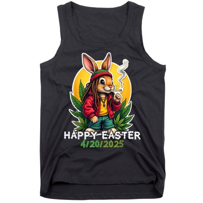 Stoned Easter bunny with joint 420 Marijuana Easter 420 Tank Top
