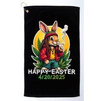 Stoned Easter bunny with joint 420 Marijuana Easter 420 Golf Towel