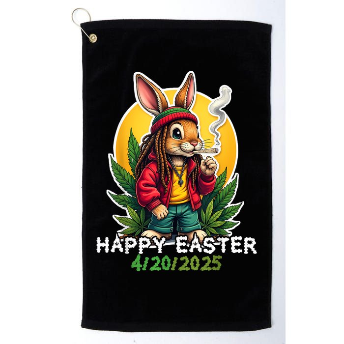 Stoned Easter bunny with joint 420 Marijuana Easter 420 Golf Towel
