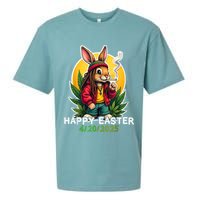 Stoned Easter bunny with joint 420 Marijuana Easter 420 Sueded Cloud Jersey T-Shirt