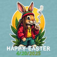 Stoned Easter bunny with joint 420 Marijuana Easter 420 Sueded Cloud Jersey T-Shirt