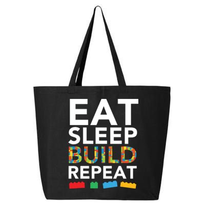 Sleep Eat Build Repeat Building Blocks Bricks Master Builder 25L Jumbo Tote