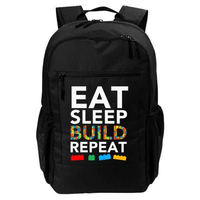 Sleep Eat Build Repeat Building Blocks Bricks Master Builder Daily Commute Backpack