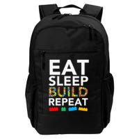 Sleep Eat Build Repeat Building Blocks Bricks Master Builder Daily Commute Backpack