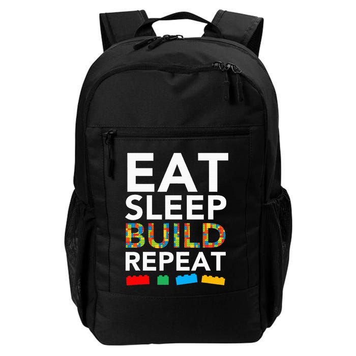 Sleep Eat Build Repeat Building Blocks Bricks Master Builder Daily Commute Backpack