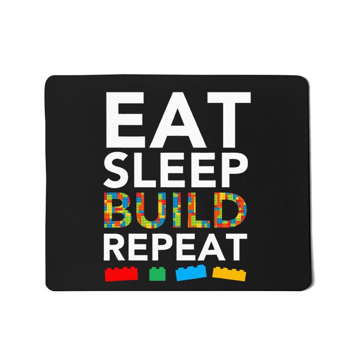 Sleep Eat Build Repeat Building Blocks Bricks Master Builder Mousepad