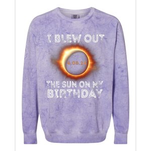 Solar Eclipse Birthday I Blew Out The Sun On My Birthday Colorblast Crewneck Sweatshirt