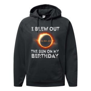 Solar Eclipse Birthday I Blew Out The Sun On My Birthday Performance Fleece Hoodie