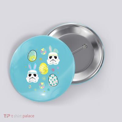 StarWar Easter Bunny Stormtroopers And Easter Eggs Button