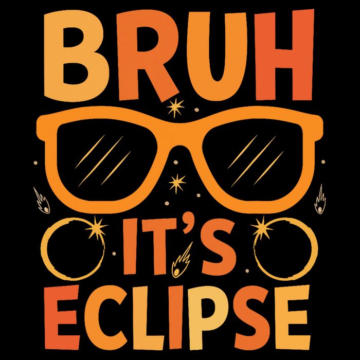 Solar Eclipse Bruh Its Eclipse Stripe Pom Pom Beanie