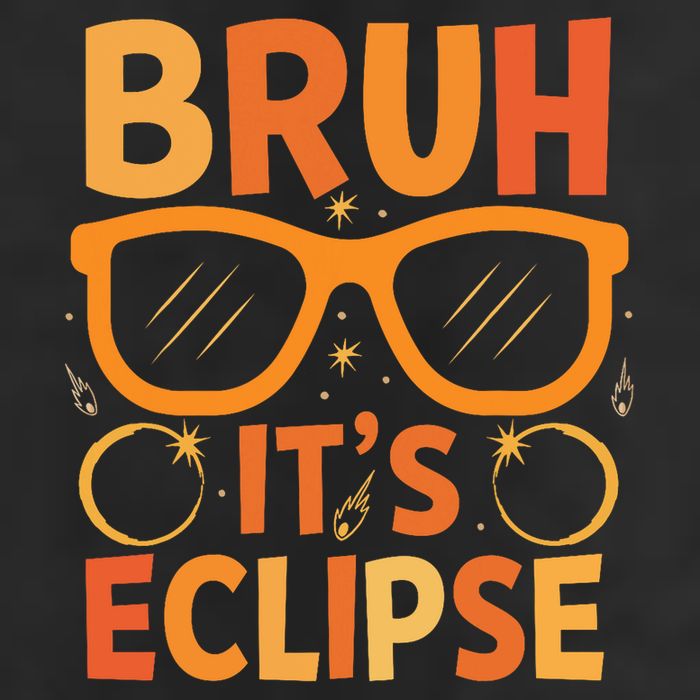 Solar Eclipse Bruh Its Eclipse Crop Fleece Hoodie