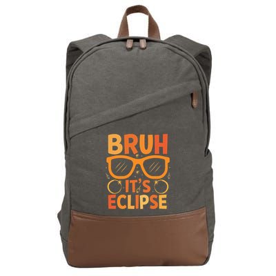 Solar Eclipse Bruh Its Eclipse Cotton Canvas Backpack