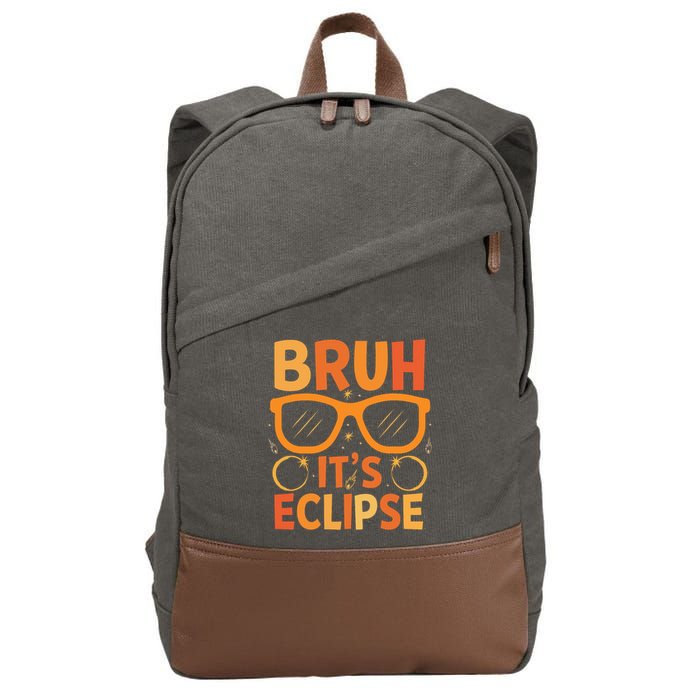 Solar Eclipse Bruh Its Eclipse Cotton Canvas Backpack
