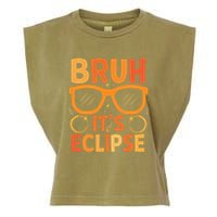 Solar Eclipse Bruh Its Eclipse Garment-Dyed Women's Muscle Tee