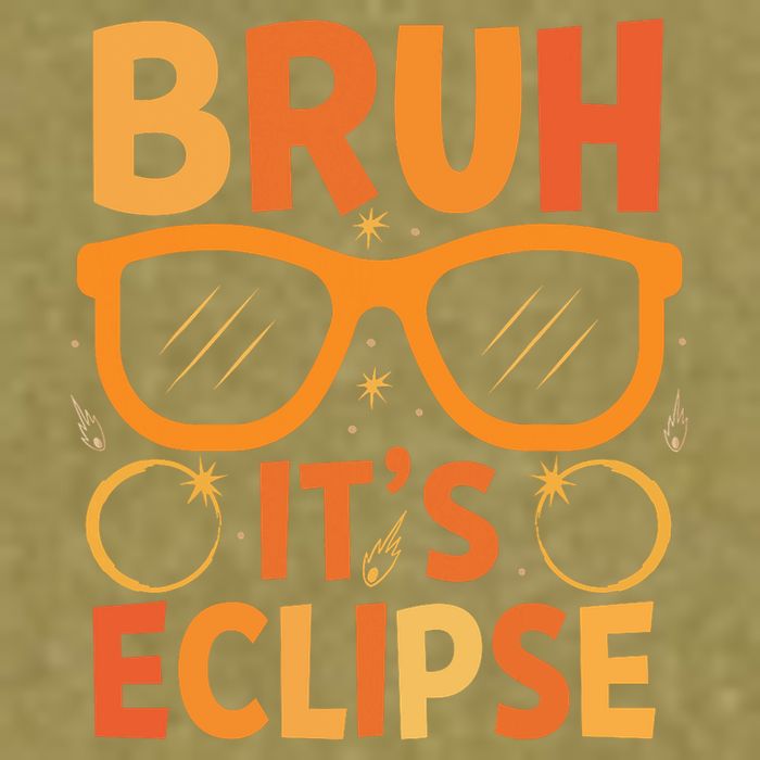 Solar Eclipse Bruh Its Eclipse Garment-Dyed Women's Muscle Tee