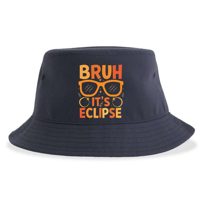 Solar Eclipse Bruh Its Eclipse Sustainable Bucket Hat