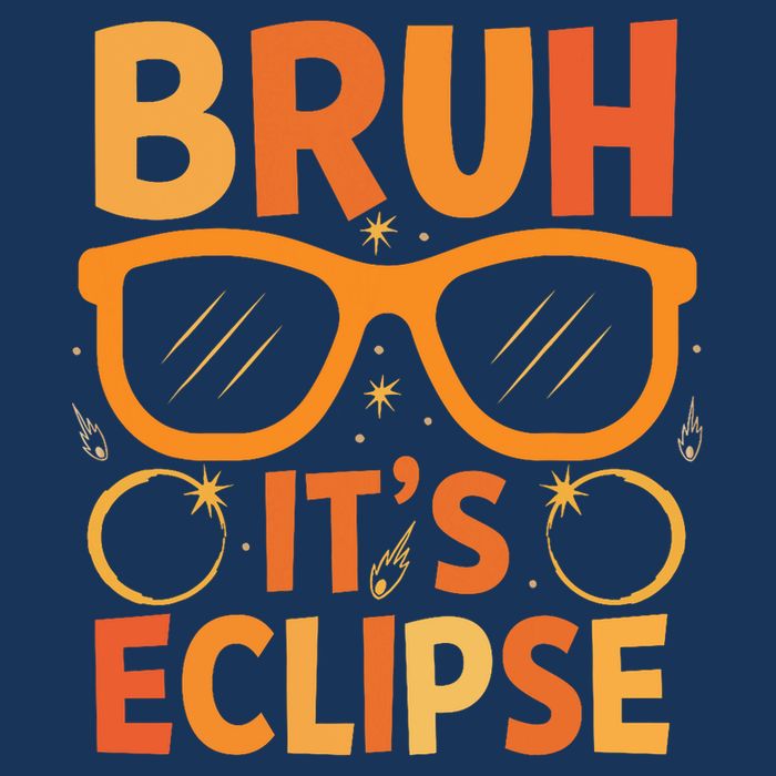 Solar Eclipse Bruh Its Eclipse Drawstring Bag