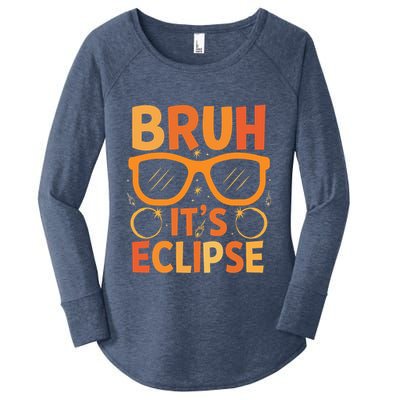 Solar Eclipse Bruh Its Eclipse Women's Perfect Tri Tunic Long Sleeve Shirt