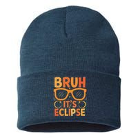 Solar Eclipse Bruh Its Eclipse Sustainable Knit Beanie