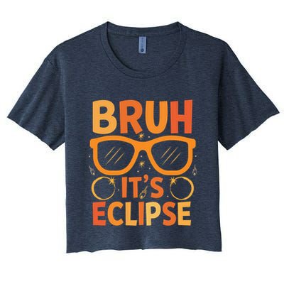 Solar Eclipse Bruh Its Eclipse Crop Top