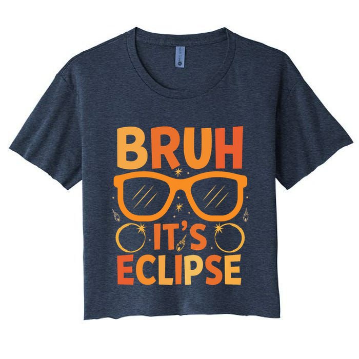 Solar Eclipse Bruh Its Eclipse Crop Top
