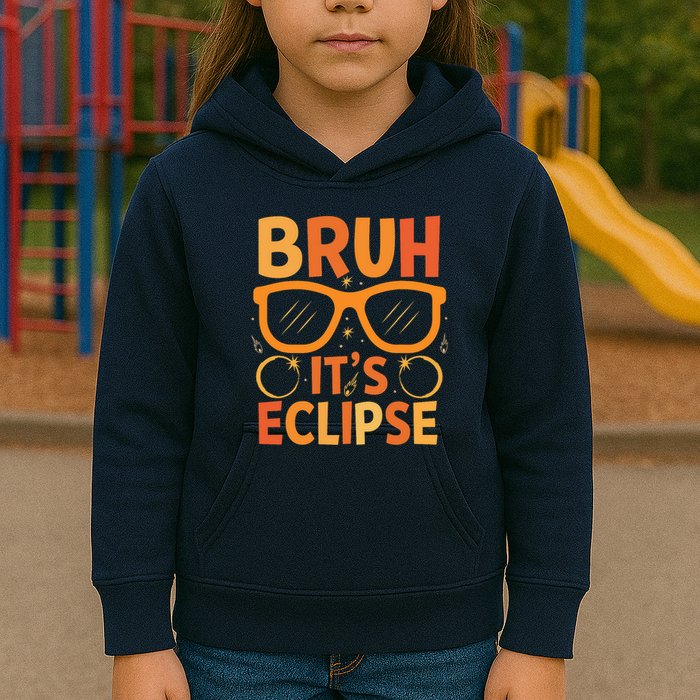 Solar Eclipse Bruh Its Eclipse Kids Hoodie