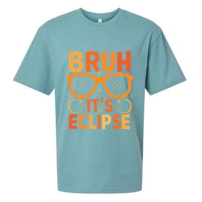 Solar Eclipse Bruh Its Eclipse Sueded Cloud Jersey T-Shirt