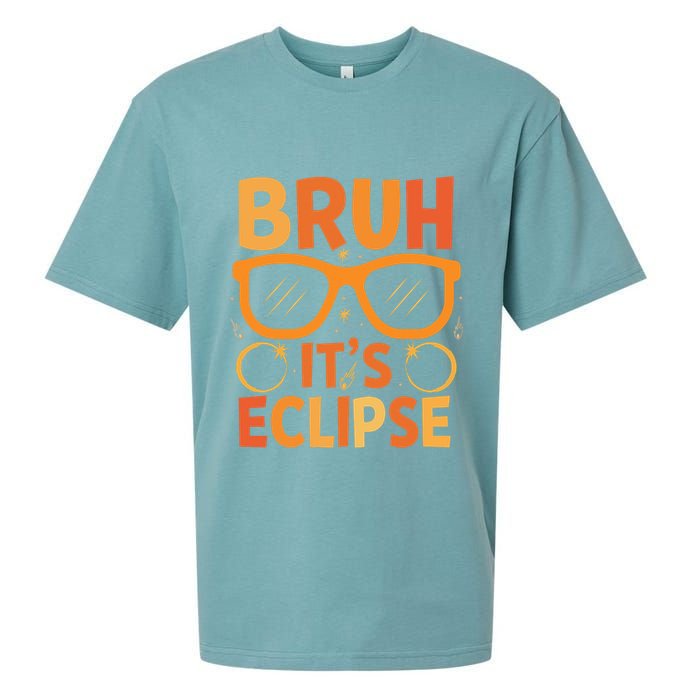Solar Eclipse Bruh Its Eclipse Sueded Cloud Jersey T-Shirt