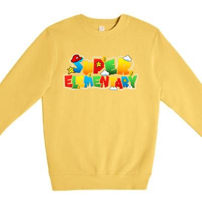 Super Elementary Back To School Outfit For Teachers & Kids Premium Crewneck Sweatshirt