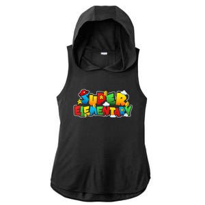 Super Elementary Back To School Outfit For Teachers & Kids Ladies PosiCharge Tri-Blend Wicking Draft Hoodie Tank