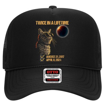 Solar Eclipse Cat Twice In Lifetime 2024 Solar Eclipse Trucker Hat