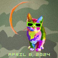 Solar Eclipse Cat with Solar Eclipse Glasses Legacy Tie Dye Trucker Hat