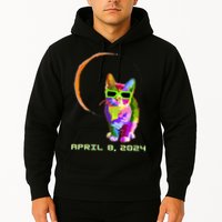 Solar Eclipse Cat with Solar Eclipse Glasses Hoodie