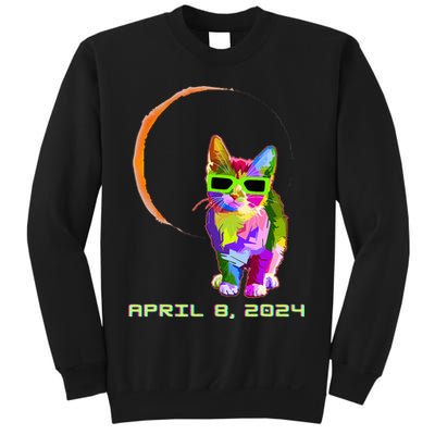 Solar Eclipse Cat with Solar Eclipse Glasses Sweatshirt