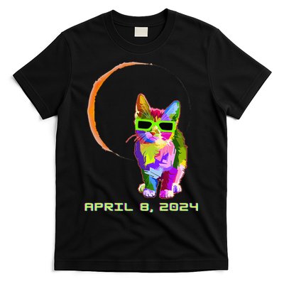 Solar Eclipse Cat with Solar Eclipse Glasses T-Shirt