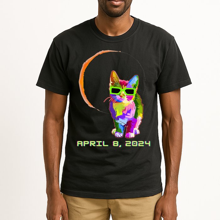 Solar Eclipse Cat with Solar Eclipse Glasses Tall T-Shirt