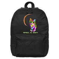 Solar Eclipse Cat with Solar Eclipse Glasses 16 in Basic Backpack