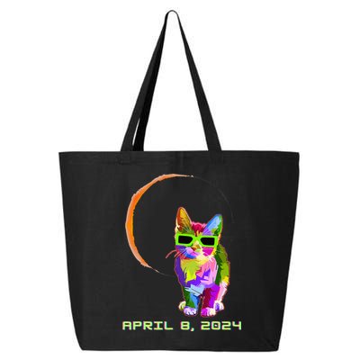Solar Eclipse Cat with Solar Eclipse Glasses 25L Jumbo Tote
