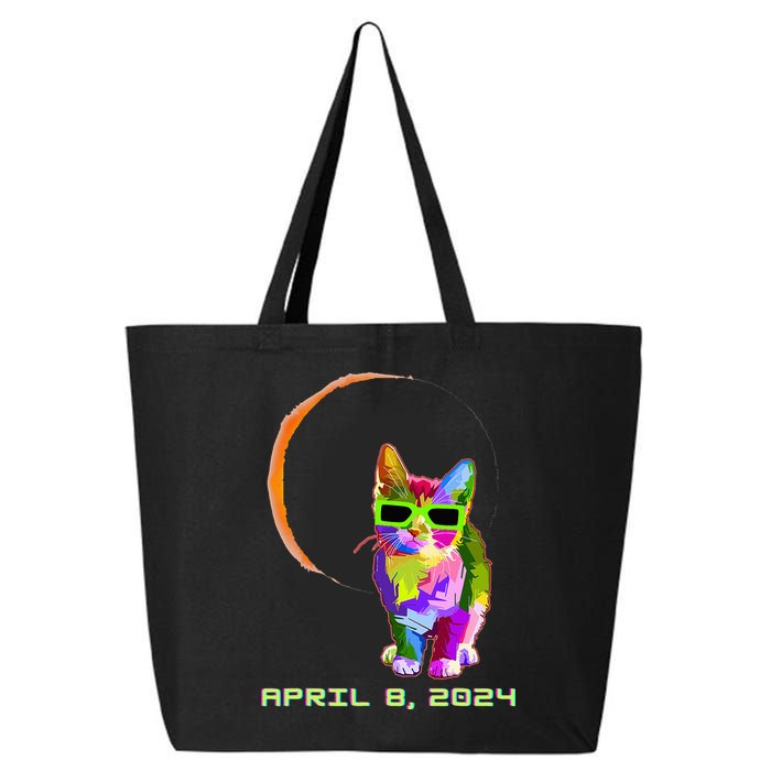Solar Eclipse Cat with Solar Eclipse Glasses 25L Jumbo Tote
