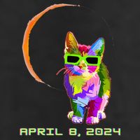 Solar Eclipse Cat with Solar Eclipse Glasses 25L Jumbo Tote