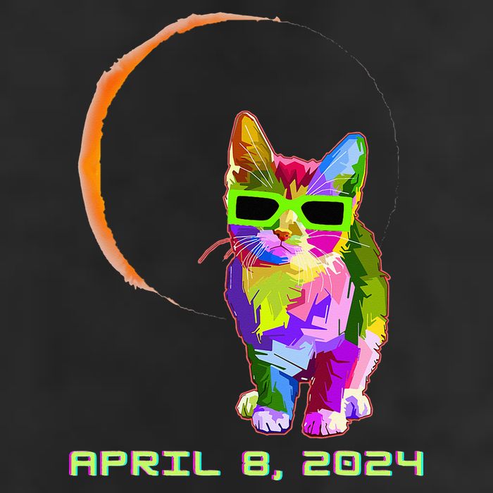 Solar Eclipse Cat with Solar Eclipse Glasses 25L Jumbo Tote