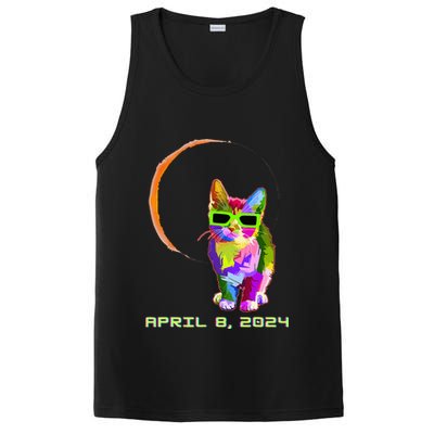 Solar Eclipse Cat with Solar Eclipse Glasses PosiCharge Competitor Tank