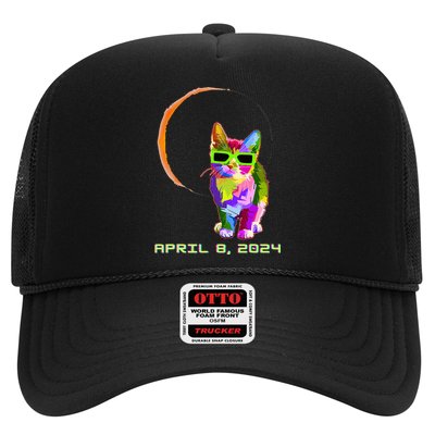 Solar Eclipse Cat with Solar Eclipse Glasses Trucker Hat