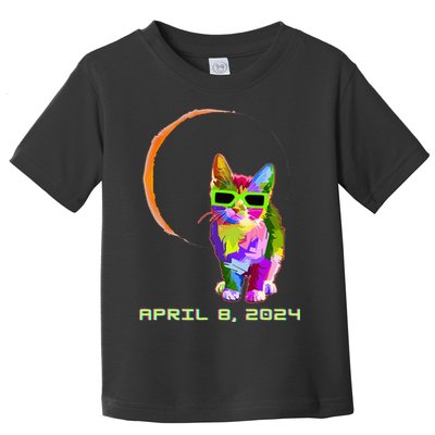 Solar Eclipse Cat with Solar Eclipse Glasses Toddler T-Shirt