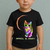Solar Eclipse Cat with Solar Eclipse Glasses Toddler T-Shirt