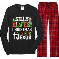 Silly Elves Christmas is For Jesus Matching Family Elf  Long Sleeve Pajama Set