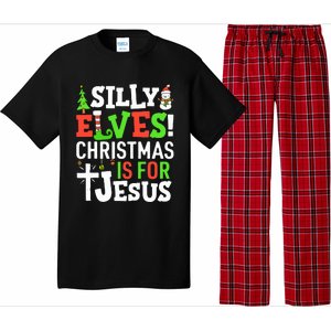 Silly Elves Christmas is For Jesus Matching Family Elf  Pajama Set