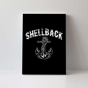 Shellback Equator Crossing Pirate Skull Distressed Design Canvas