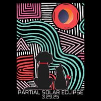 Solar Eclipse Cat Dog 2025 Partial Solar Eclipse 03.29.25 Tall T-Shirt