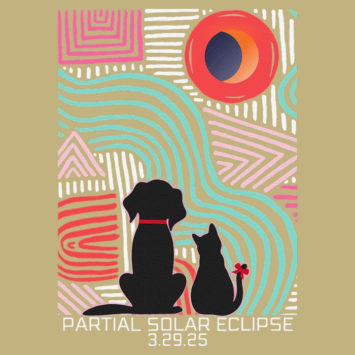 Solar Eclipse Cat Dog 2025 Partial Solar Eclipse 03.29.25 Cooling Performance Crew T-Shirt